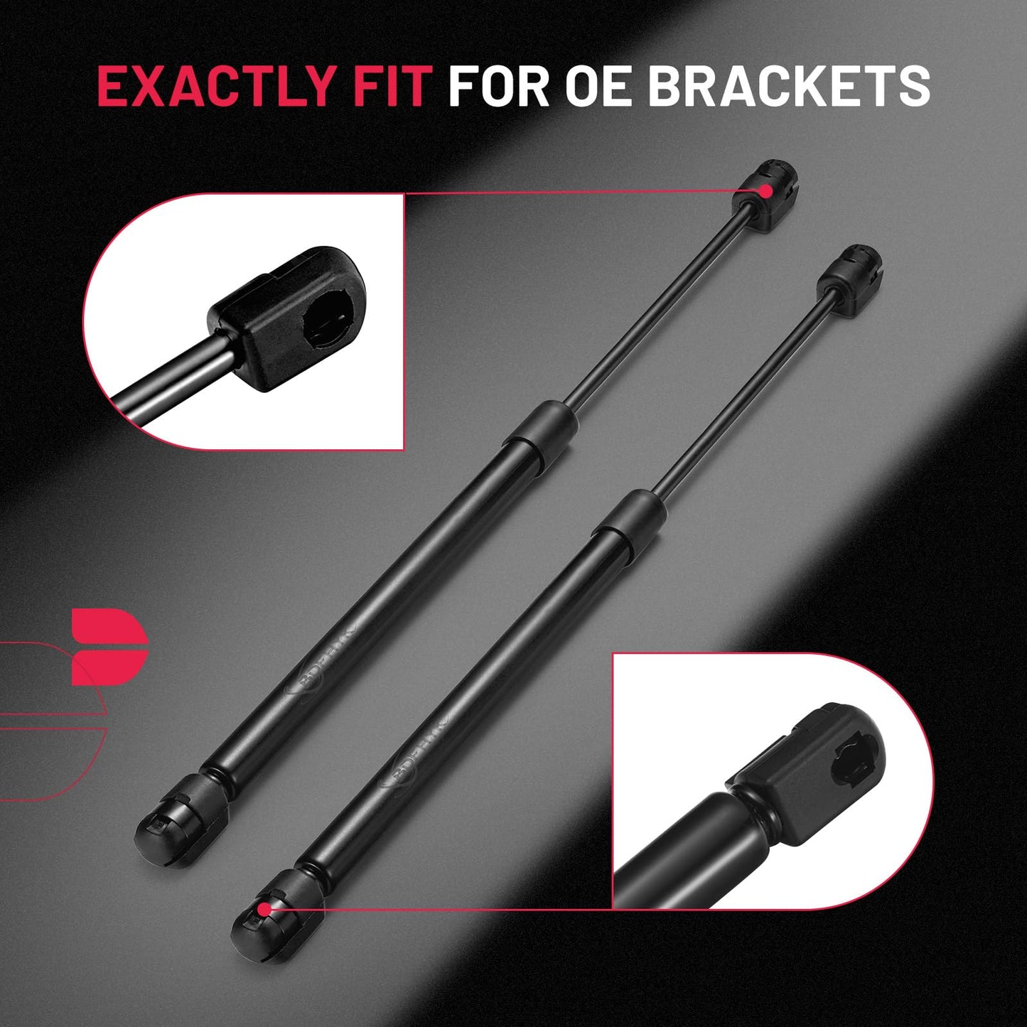 C16-09209 16 inch 38 Lbs (169 N) Camper Shell Shocks Lift Support Gas Springs Struts Props for Leer are ATC Tacoma Topper, Rust Resistant Gas Strut Gas Spring, 2 PCS