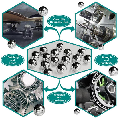 Z QINGZHENG 1500pcs 5/16inch Steel Ball Slingshot Ammo 7.938mm Precision Steel Bearing Balls