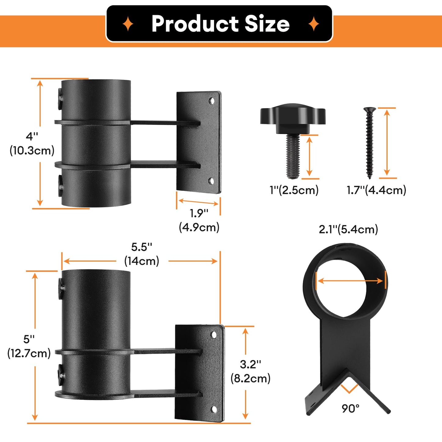 Corner Umbrella Clamp Deck Umbrella Mount Bracket 2PCS Umbrella Mount Clamp I Patio Umbrella Holder,Umbrella Clamp Mount for Deck Railing Heavy Duty Umbrella Clamp (Corner Mount-1)