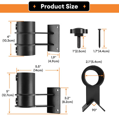 Corner Umbrella Clamp Deck Umbrella Mount Bracket 2PCS Umbrella Mount Clamp I Patio Umbrella Holder,Umbrella Clamp Mount for Deck Railing Heavy Duty Umbrella Clamp (Corner Mount-1)