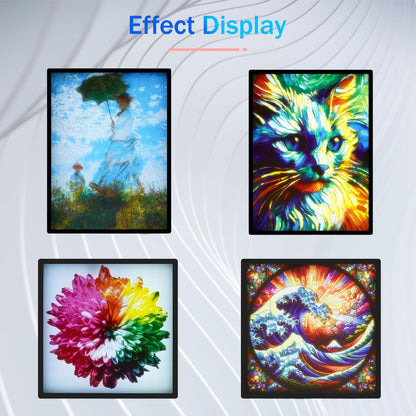 BambooSegD 4pcs Lithophane LED Backlight Board Kit KC009 KC010 for Bambu Lab H2D/X1/P1P/A1 LED Light Board LED Backlights Makerworld Model Parts USB 3D Print Accessory Photo Model DIY Light Box