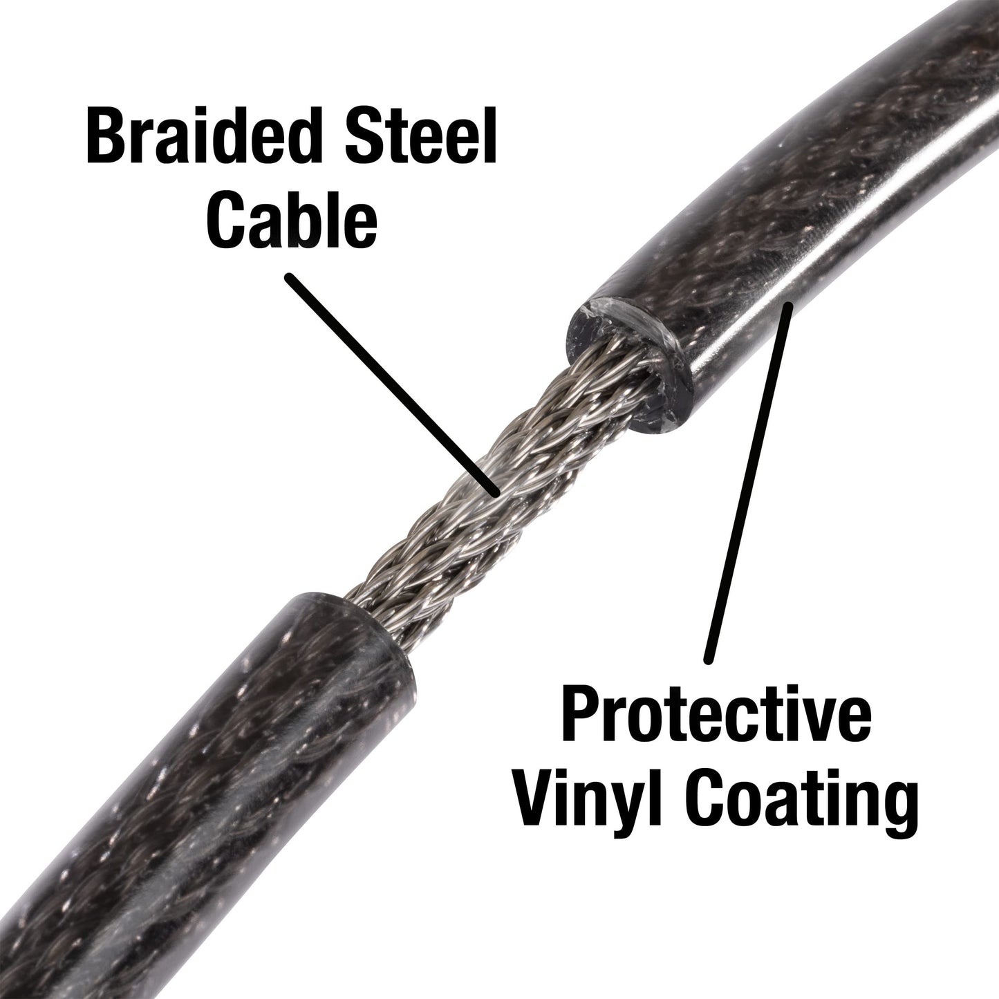 Master Lock Black Set Your Own Combination Bike Lock, Metal Cable Lock has a Weather Resistant Vinyl Coating for Outdoor Durability, 5 Feet Long, 8370D