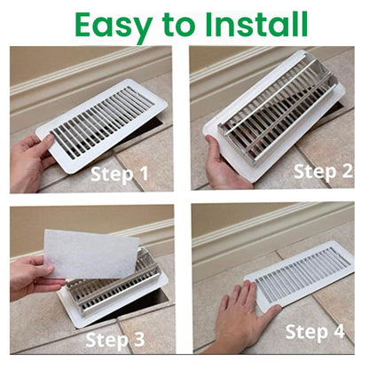 Air Vent Filters, 4"x10" Vent Filters, Activated Carbon Air Filters for Home, Floor Registers, Diffusers, Air Purifiers. Air Conditioner Filter, Fits 10"x4"-10"x3"-10"x2" Vents. 2mm 12-Pack
