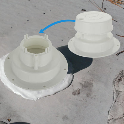 Acrux7 3 PCS RV Roof Vent Cover Caps Replacement for 1 to 2 3/8 Inch Pipe, Plastic Camper RV Plumbing Vent Cap Sewer Ceiling Vent Caps for Trailer Camper Motorhome (White)