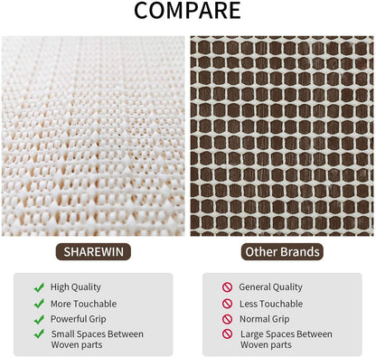 SHAREWIN 5x7 Anti Slip Area Rug Pad for Any Hard Surface Floors Rug Pads for Hardwood Floors Keep Your Rugs Safe and in Place
