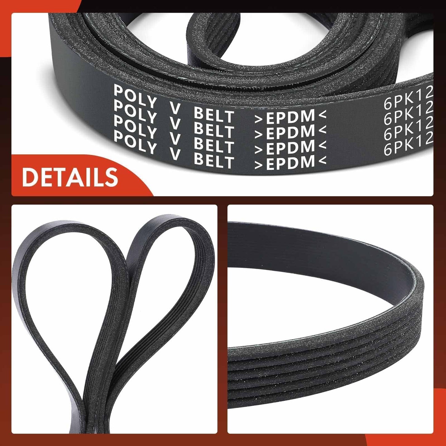 A-Premium Engine Serpentine Drive Belt Compatible with Toyota, Hyundai, Kia & Lexus Cars - Camry, RAV4, Elantra, Sonata, Accent, Tucson, Veloster, Kona, Soul, Optima, Rio, tC, NX350, & More