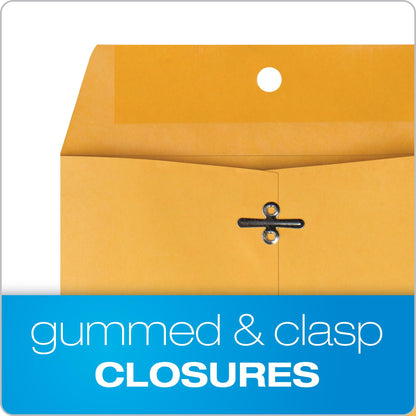 Quality Park Clasp Envelopes, 6.5 X 9.5-Inch, Brown Kraft, Box of 100 (37863)