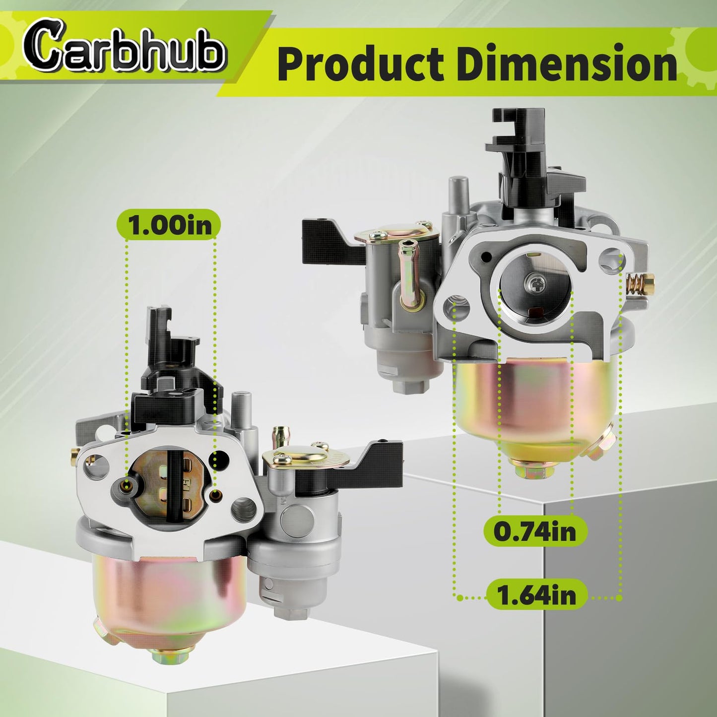 Carbhub GX160 Carburetor for Honda GX120 GX140 GX160 GX168 GX200 5HP 5.5HP 6.5HP Engine with Air Filter Spark Plug Fuel Filter Replaces 16100-ZH8-W61 16100-ZE1-814 16100-ZE1-825