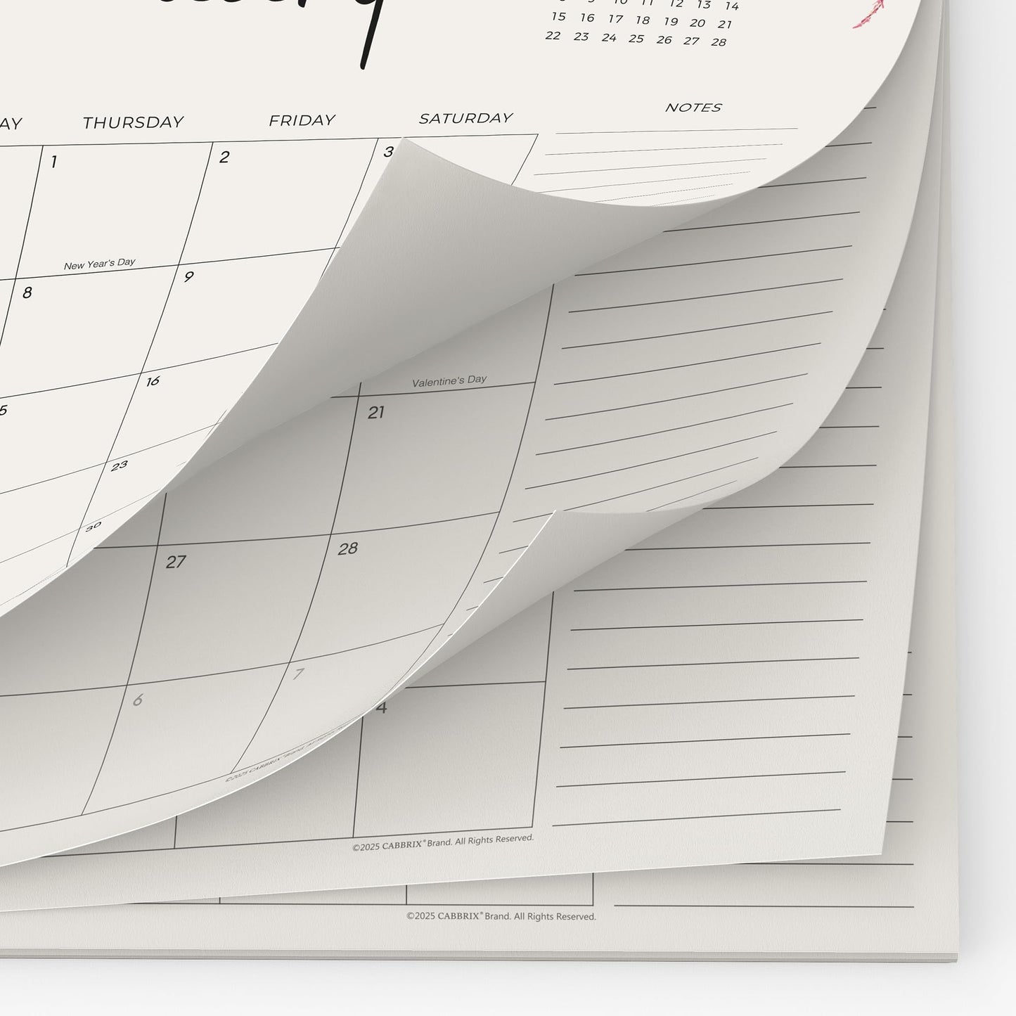 Cabbrix Desk Calendar 2026 with Desktop Mat, Desk Pad Calendar 15"x 12" From January 2026 to June 2027, Desk Calendar for Home Office and School, Easy Planning (Apricot)