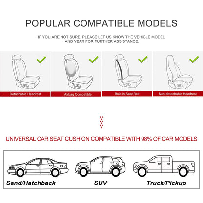 BOPUOVRE Car Seat Cover for Luxury & Comfort - PU Leather, Anti-Slip, Full Wrap Protection with Storage Pocket for Bottom Cushion - Universal Fit for 95% of Vehicles (Black,1 Piece)
