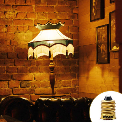 DiCUNO E14 to E12 Adapter, European to Candelabra Base Light Socket Reducer for Lamps and Chandeliers, Brass, Pack of 20