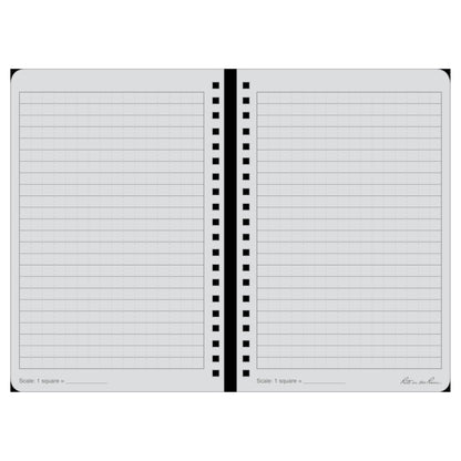 Rite in the Rain Weatherproof Side Spiral Notebook, 4.625" x 7", Hi Vis Green Cover, Universal Pattern (No. HV973)