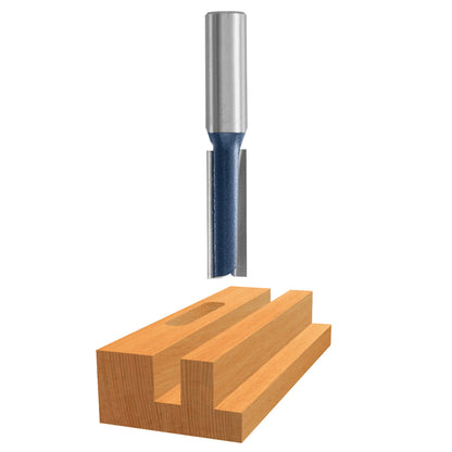 Bosch 85613M 1/4-Inch Diameter 1-Inch Cut Carbide Tipped Double Flute Straight Router Bit 1/4-Inch Shank