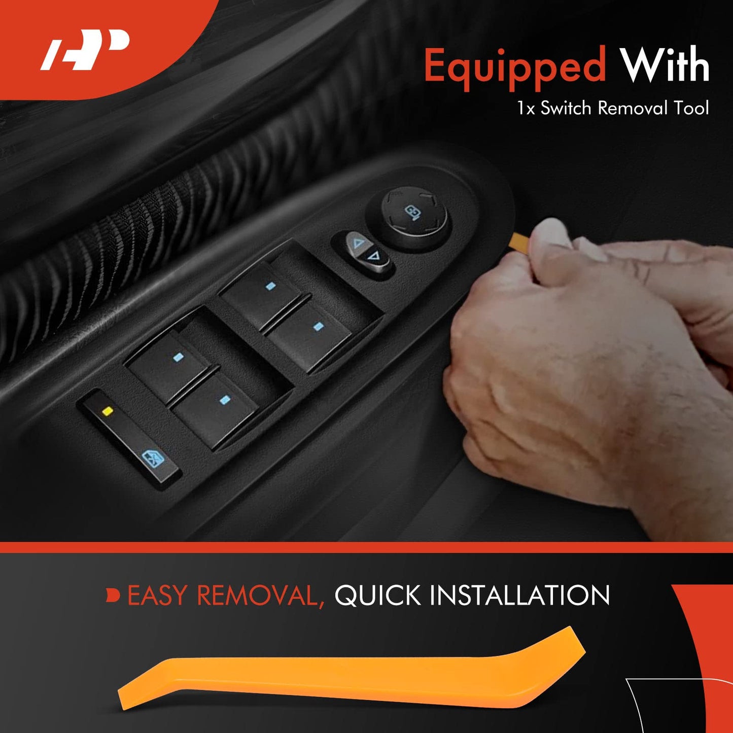 A-Premium Driver Side Power Master Window Switch Compatible with Chevy Traverse 2009-2017, Silverado 1500 2007-2013, HHR & GMC Sierra 2500HD 3500 HD, Replace OE# 20945129, 25789692, 25951963