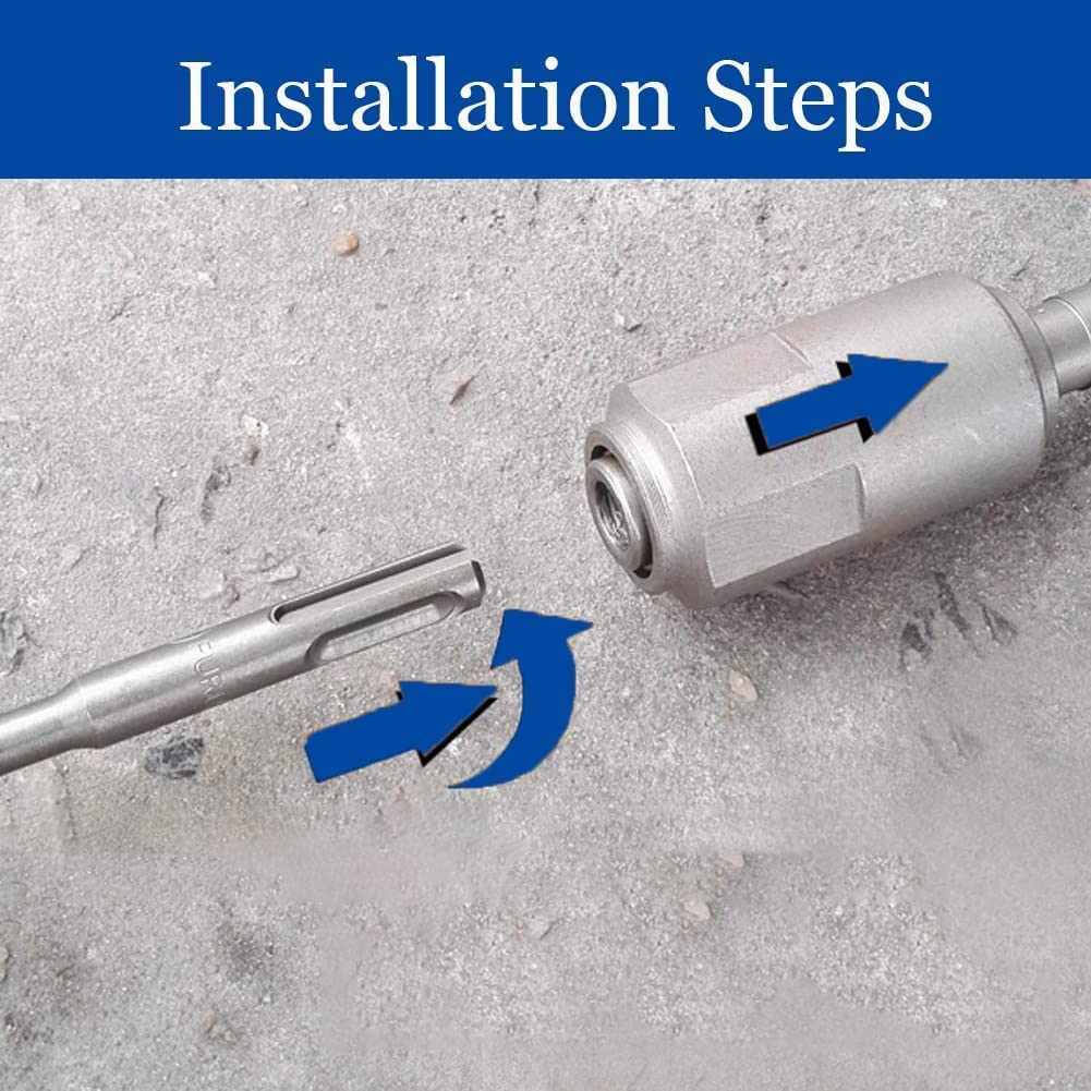 SDS Max to SDS Plus Adapter,Chuck Drill Converter Shank Quick Tool Chrome Vanadium Steel Chuck Adaptor SDS Max Bits Adaptor for Rotary Hammers