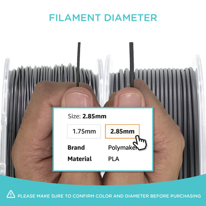 Polymaker PLA Filament, Black 3D Printing PLA Filament 2.85mm 1kg - PolyLite 3D Printer PLA Filament, Dimensional Accuracy +/- 0.03mm, Compatible with Most 3D Printer, Black