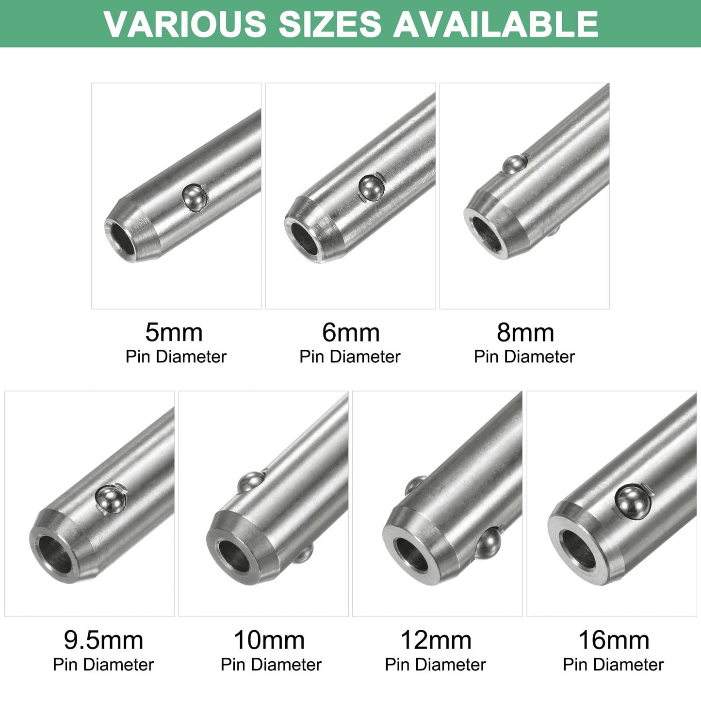 M METERXITY 2-Pack T Handle Lock Pins, 3/8"(9.5mm) Dia. 2-3/4"(70mm) Usage Length Push-Button Quick Release Locking Pins W Lanyard Cable for Speaker/Aviation/Gym/Machine [304 Stainless Steel]