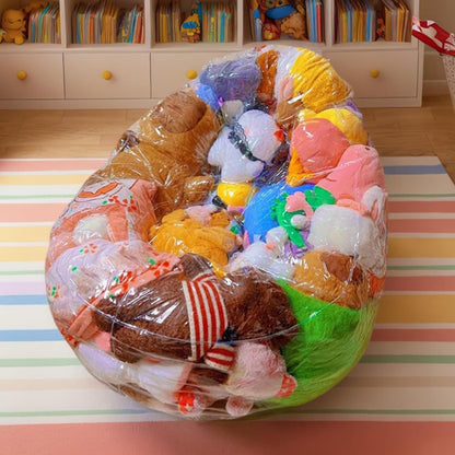 Quhoxdye Clear Extra Large 150L Bean Bag Chair Cover for Stuffed Animal Storage，organizing plush toysWaterproof Toy Organizer & Soft Plush Toys Holder Seat, (Chair Cover Only, No Filler Included)
