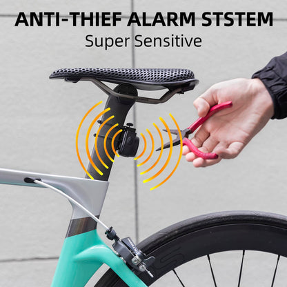 ROCKBROS 115dB Bike Alarm Wireless Motorcycle Alarm with Remote Vibration Motion Sensor Waterproof