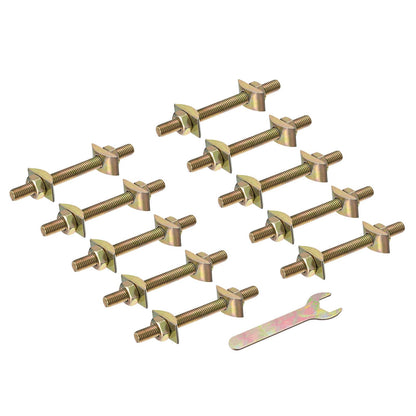 uxcell Countertop Connector, 5/16" x 3-1/2" Desktop Fastener Furniture Connecting Kit Used to Connect Table top Bed Butcher Block Countertops 10Pcs
