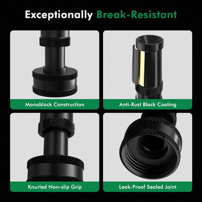 [2 Pack] RESTMO 100% Solid Brass Adjustable Twist Hose Nozzle with Anti-Rust Coating, Heavy Duty High Pressure Nozzle with 3 Spray Patterns for Garden Watering, Car Washing, Patio & Floor Cleaning