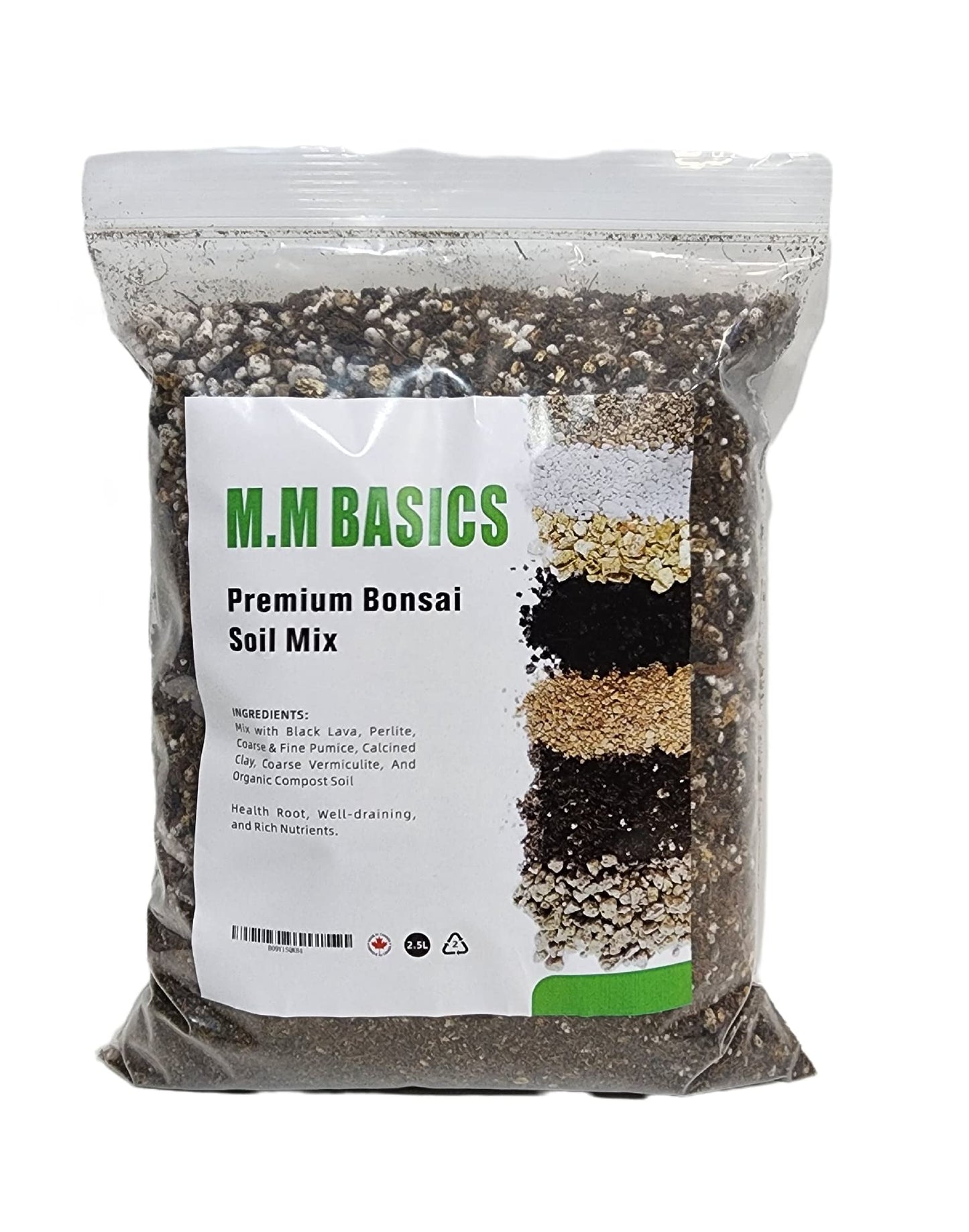 2.5L Organic Bonsai Tree Potting Mix, Rich in Nutrients and Organisms That Promotes The Growth of All Bonsai Trees, Health Root & Well-draining, (2.5 L Bag)