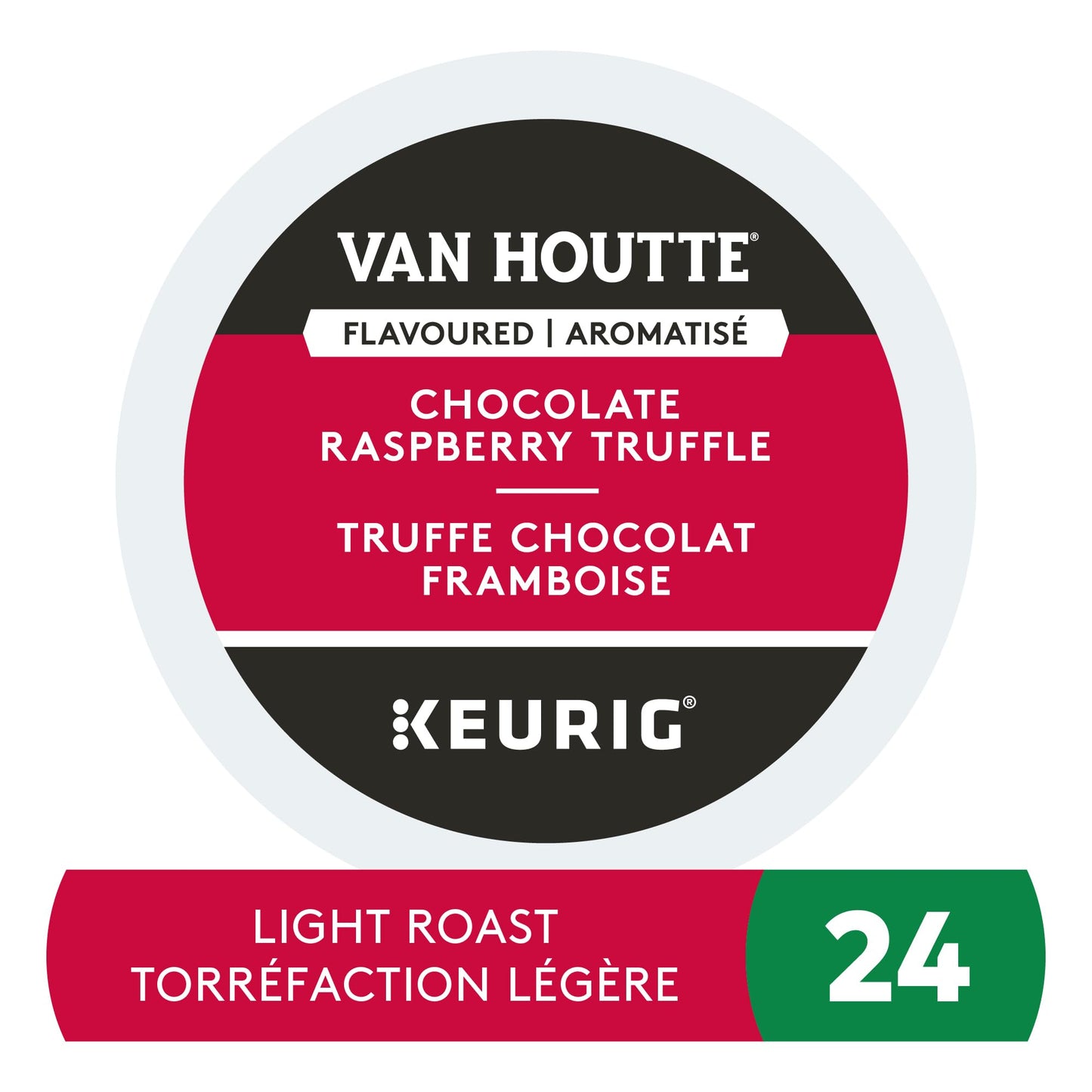 Van Houtte Raspberry Chocolate Truffle Coffee, K-Cup Portion Pack for Keurig Brewers (24 Count)