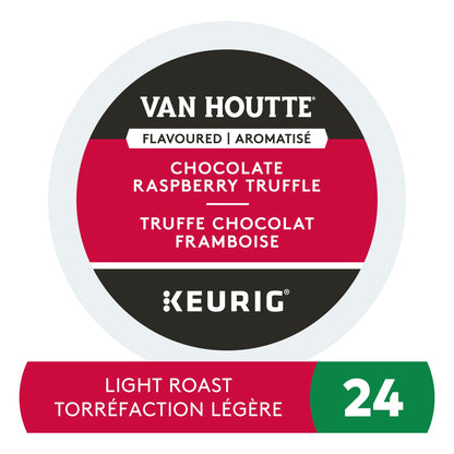 Van Houtte Raspberry Chocolate Truffle Coffee, K-Cup Portion Pack for Keurig Brewers (24 Count)