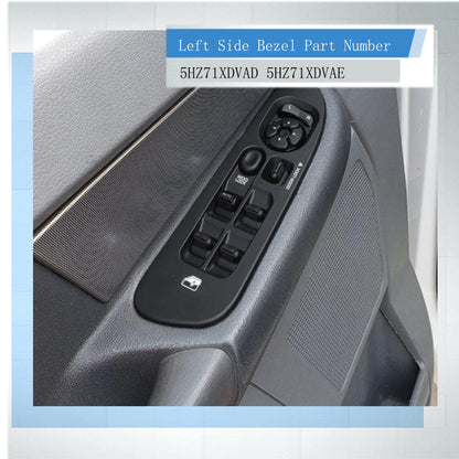 Driver and Passenger Black Door Window Switch Panel Bezel for 2002-2010 Dodge Ram 1500 2500 3500 (Black)