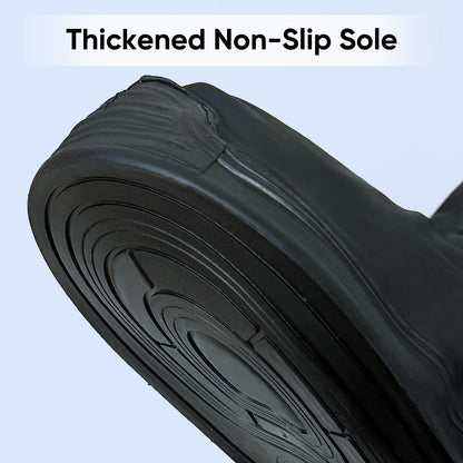 Waterproof Shoe Covers, Thickened Rain Boot Shoe Cover Reusable & Foldable Non-Slip with Reflector for Men Women