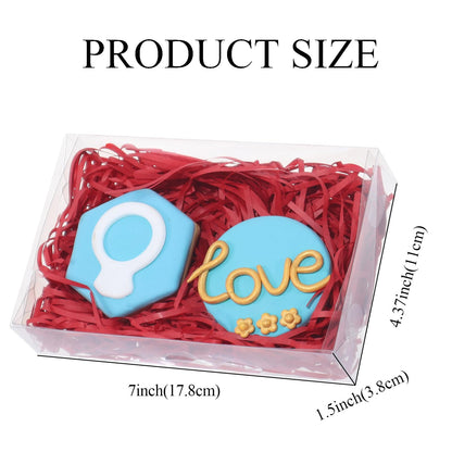 SLShePack 24PCS Clear Plastic Cookie Boxes 7x4.3x1.5 Inch with Window for Chocolate, Truffle, Oreo, Pastry, Bakery, Donut, Brownie, Soap, Party Favors, Wedding, Christmas, Valentine's