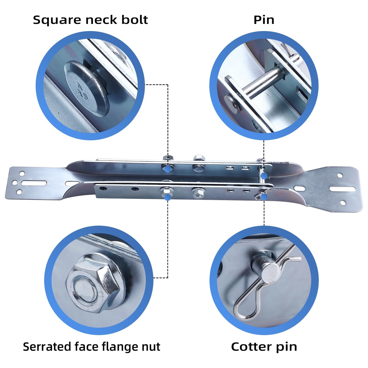 Patioer Garage Door Parts Reinforcement Bracket, Adjustable Garage Door Opener Bracket, Fits 18"-24" Panel, 1 Pack