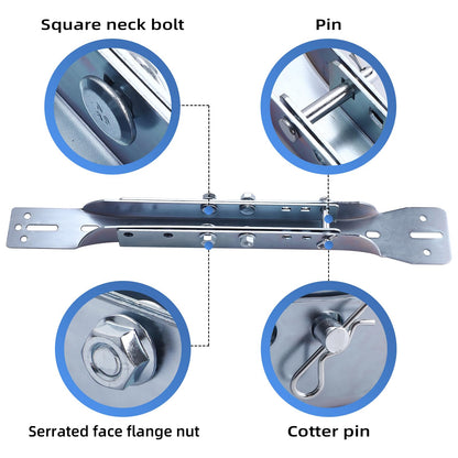 Patioer Garage Door Parts Reinforcement Bracket, Adjustable Garage Door Opener Bracket, Fits 18"-24" Panel, 1 Pack