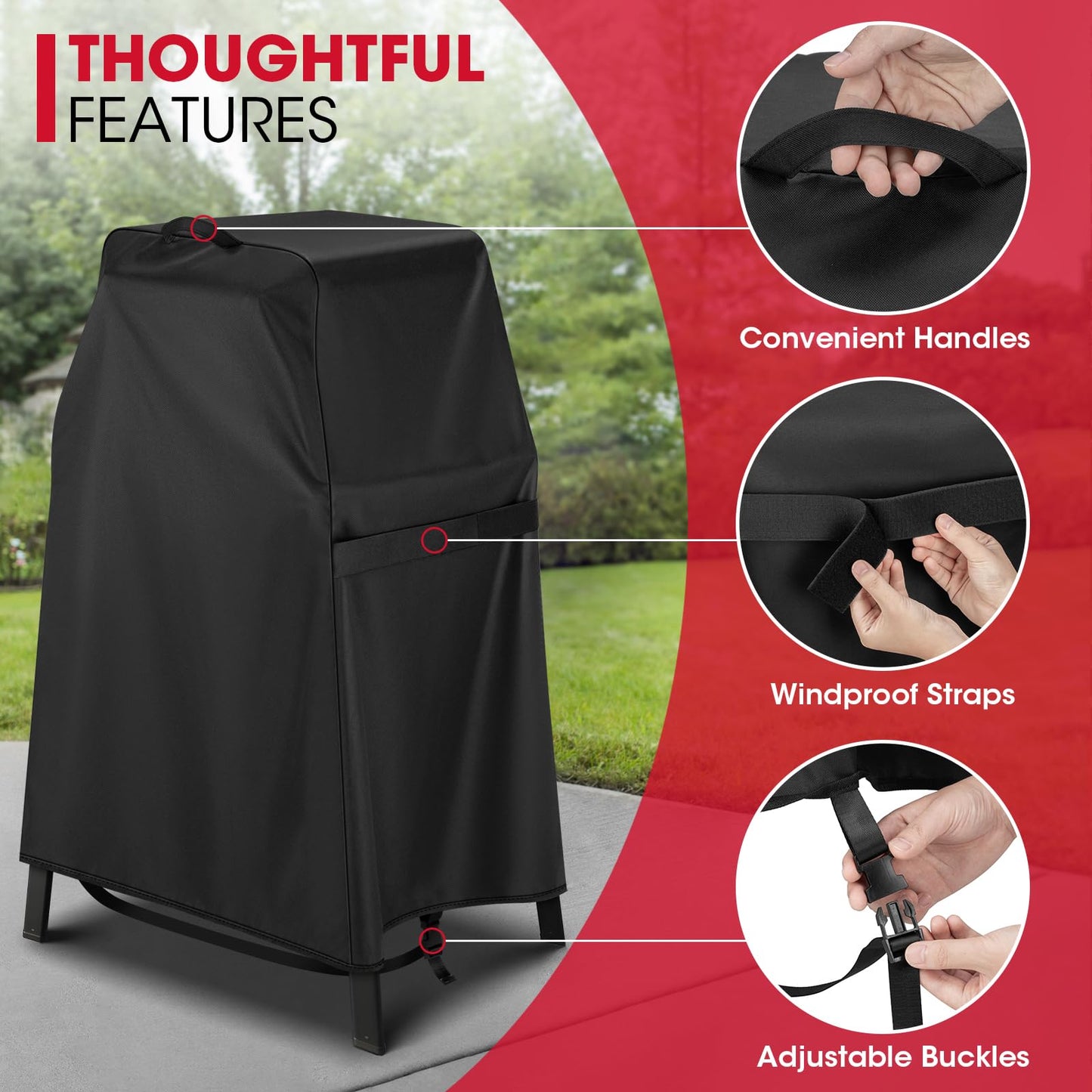 Unicook Cover Compatible with Ninja Woodfire Grill OG700 OG800 OG900 OO100 Series on Outdoor Collapsible Stand or Adjustable Stand,Heavy Duty Waterproof BBQ Grill Cover for Outdoor