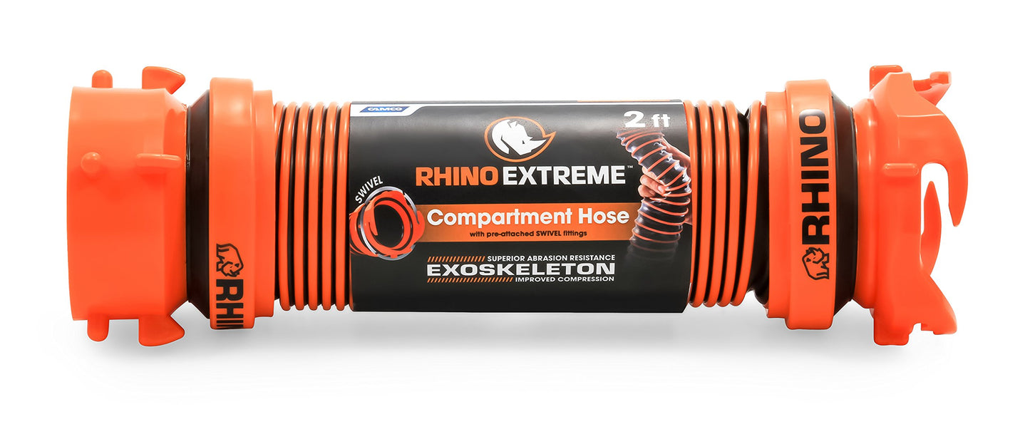 Camco 39855 RhinoEXTREME Compartment Hose - 2' , Orange