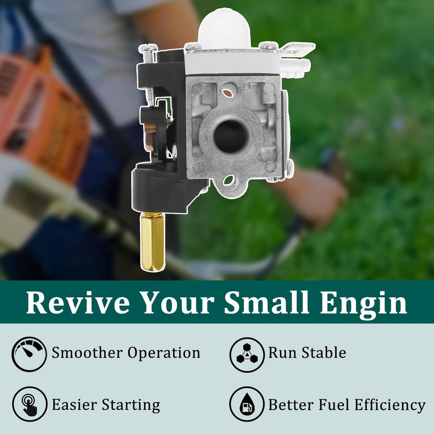 SRM210 Carburetor for Echo Trimmer Parts PE200 Carb Fuel Line Kit Tune up Primer Bulb Grommet for Weed Eater GT200 SRM 210 PE 200 HC150 SRM211 GT200 by Podoy