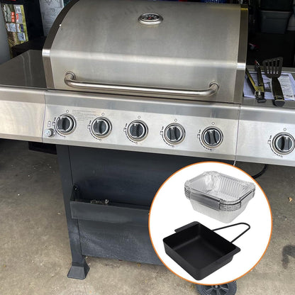 BBQ Drip Pan for Nexgrill 720-0830X 720-0830H 720-0925P 720-0896 720-0888S Cuisinart CGG-7400, BBQ Grease Pan with 12-Pack Aluminum Drip Liner for Nexgrill BBQ Grease Tray Replacement 720-0830X