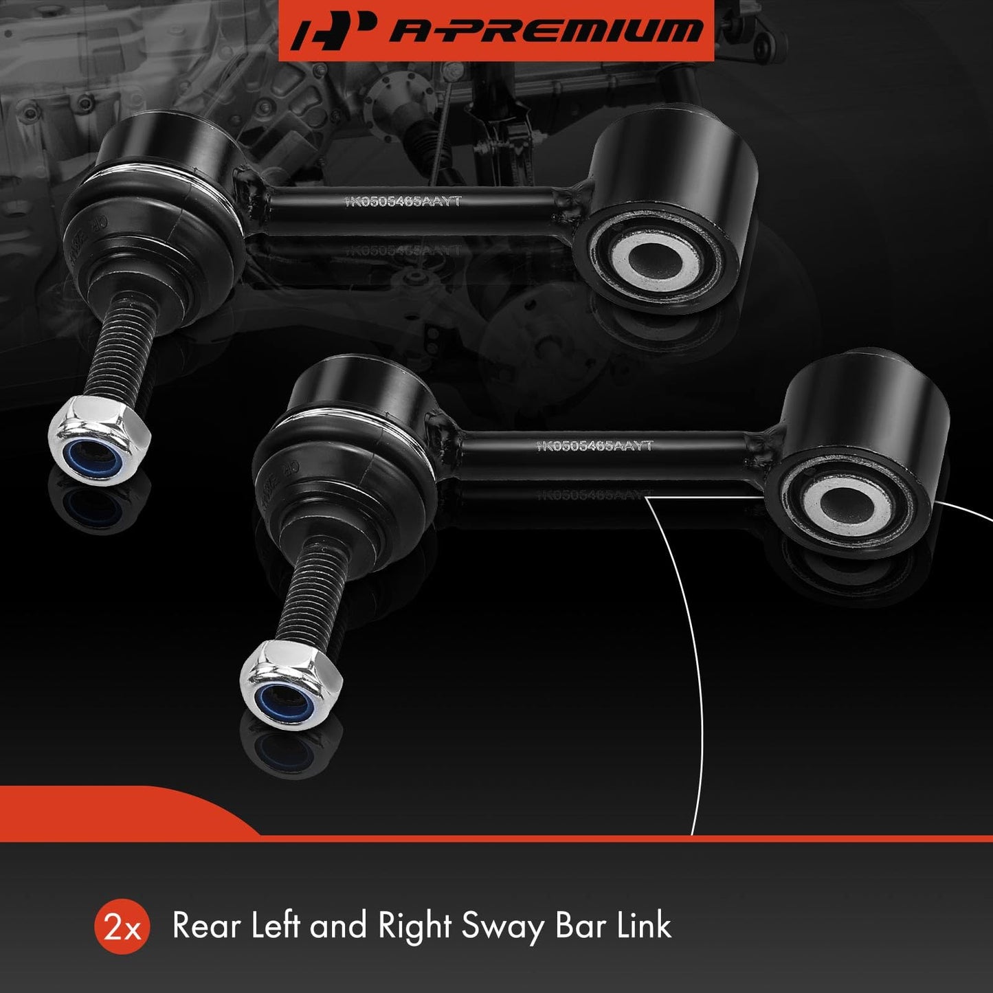 A-Premium 2 x Rear Sway Bar Links Stabilizer Bar Links, Compatible with Volkswagen Jetta Golf Passat Tiguan Eos CC Beetle & Audi A3 (Quattro) Q3 (Quattro) TT (Quattro)