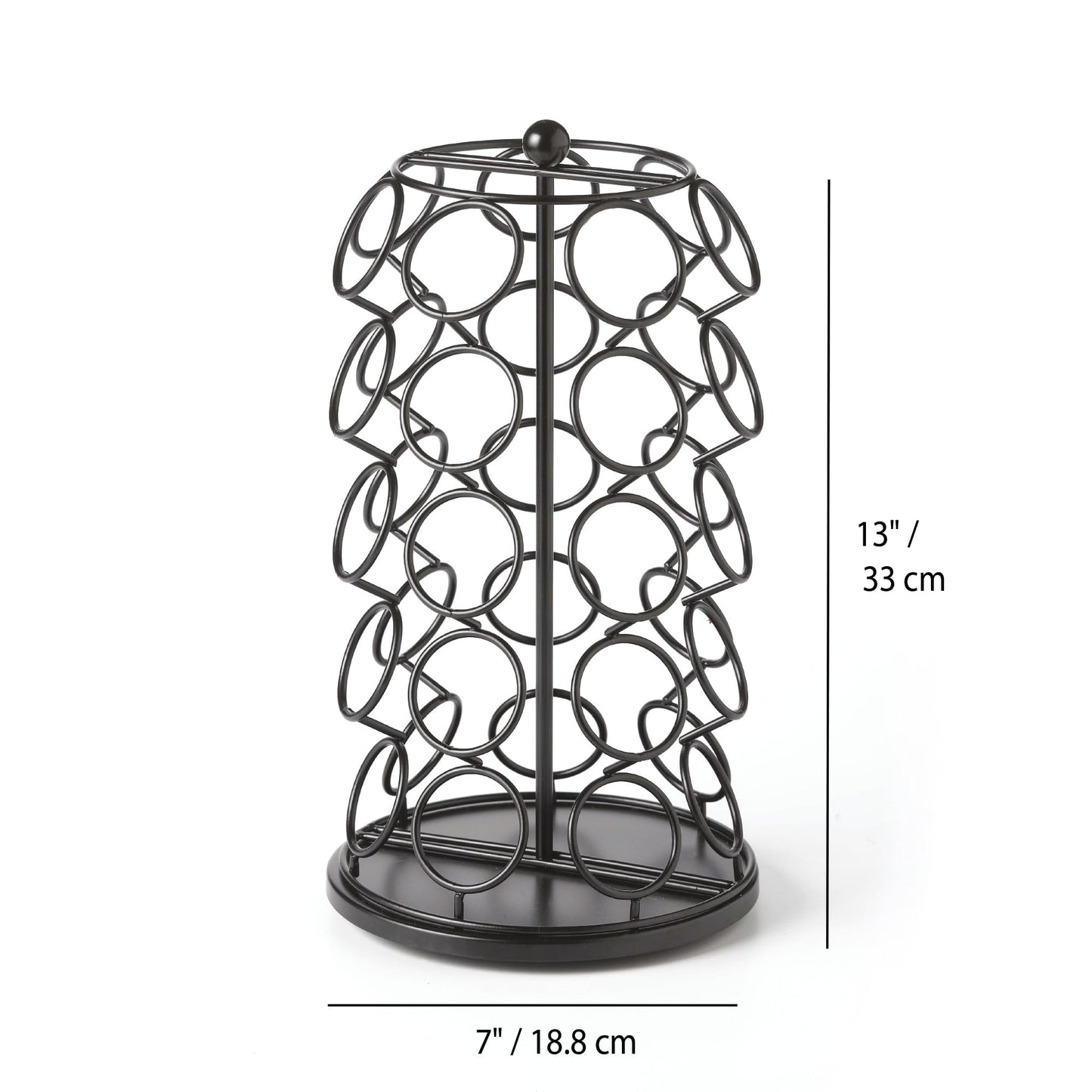 Starfrit Coffee Pod Capsule Carousel - Holds up to 35 Keurig K-Cups Pods - Spins 360-Degrees - Lazy Susan Platform - Black