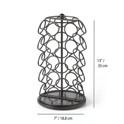 Starfrit Coffee Pod Capsule Carousel - Holds up to 35 Keurig K-Cups Pods - Spins 360-Degrees - Lazy Susan Platform - Black