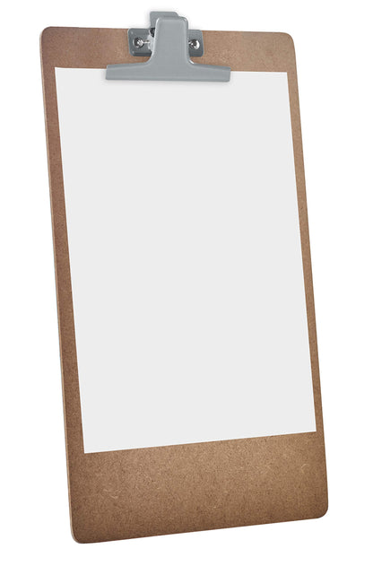 Acrimet Clipboard Legal Size (39 cm x 23 cm) Premium Metal Clip (Hardboard) (Silver Clip) (6 Pack)