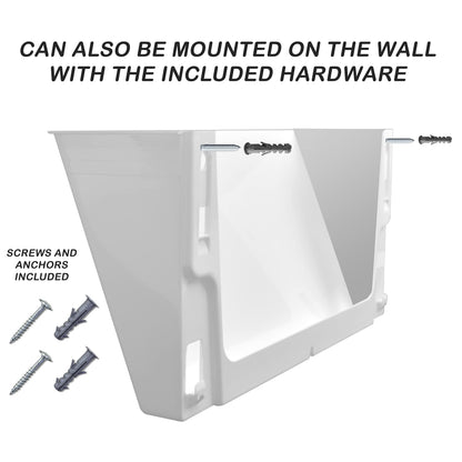 Acrimet Wall Mount Pocket File Organizer Holder (Hangers Included) (White Color) (3 Pack)