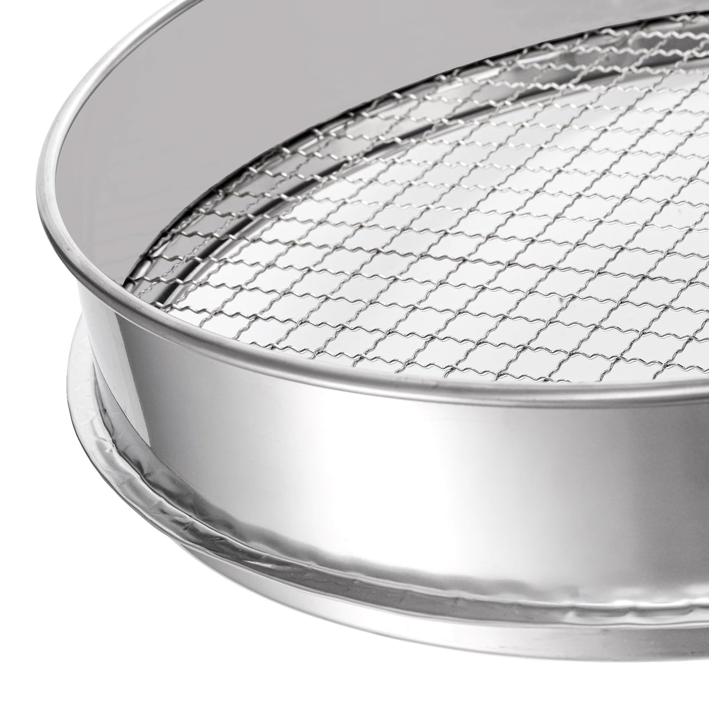 Suwimut Soil Sifter for Gardening, 12 Inch Large Stainless Steel Soil Sieve with 0.39 Inch Mesh, Garden Sifting Screen for Dirt, Sand, Rock, Filtration, Compost and Bonsai
