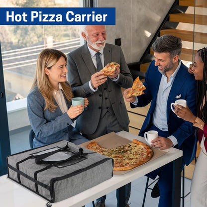 WISEPRO Pizza Delivery Bag, 20.5" X 20.5" X 5.9" Insulated Food Delivery Bag, Thermal Pizza Carrier Bag for Restaurants, Parties, Camping, Takeout