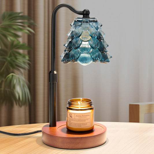 Candle Warmer Lamp, Candle Warmer with Timer and Dimmer, Adjustable Height Electric Candles Lamp with 2 Bulbs for Scented Jar, Wax Melter Lamp for Home Decor, Gifts for Women