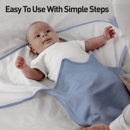 Soarwg Kids Baby Swaddle, Organic Baby Swaddles 0-3 Months, Swaddle Blanket, Swaddle Sack, Adjustable Newborn Infant Swaddle for Boy, Blue 2 Pack Small