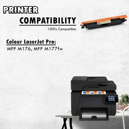 Inkfirst Compatible Black Toner Cartridge Replacement for HP CF350A 130A Color LaserJet Pro MFP M177fw M176