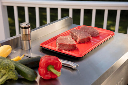 Cuisinart Grilling Prep and Serve Trays, 17"x 10.5", Dishwasher Safe, Fits 6 Burgers, Red and Black (CPK-200C)