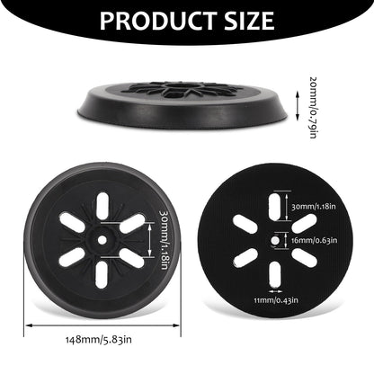 2 PCS 6 Inch Power Sander Replacement Pad Compatible with Bosch ROS65VC/1250DEVS/3727DVS/3727DEVS, 6 Hole Hook & Loop Discs Replace RS6045 & RS6046