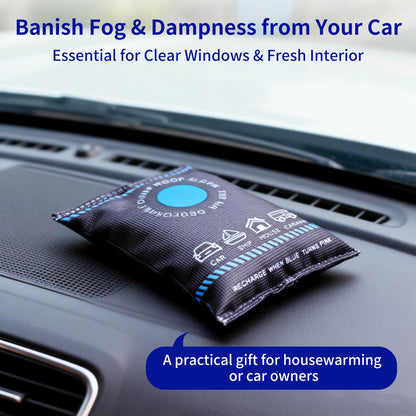 4Pcs Dehumidifier Bags for Car, 2026 New Reusable Moisture Absorber Pack, Car Dehumidification Silicone for Home, Car, Basement, RV, Boats, Closet Vehicles to Prevent Damp